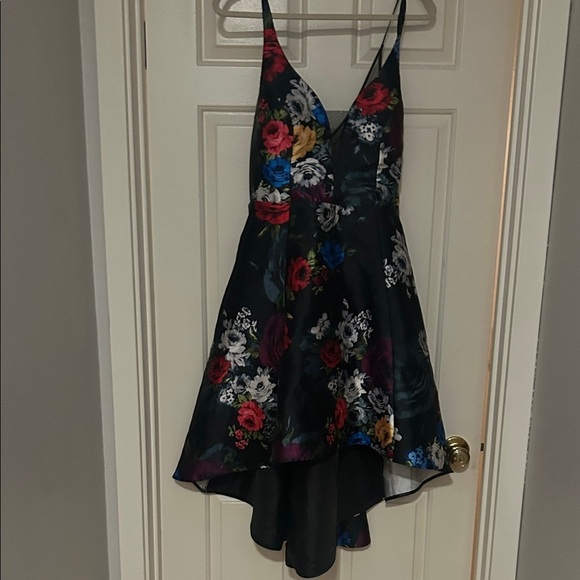 Sequin Hearts Dresses & Skirts - Sequin Hearts Floral High Low Dress - Black, Red, Blue